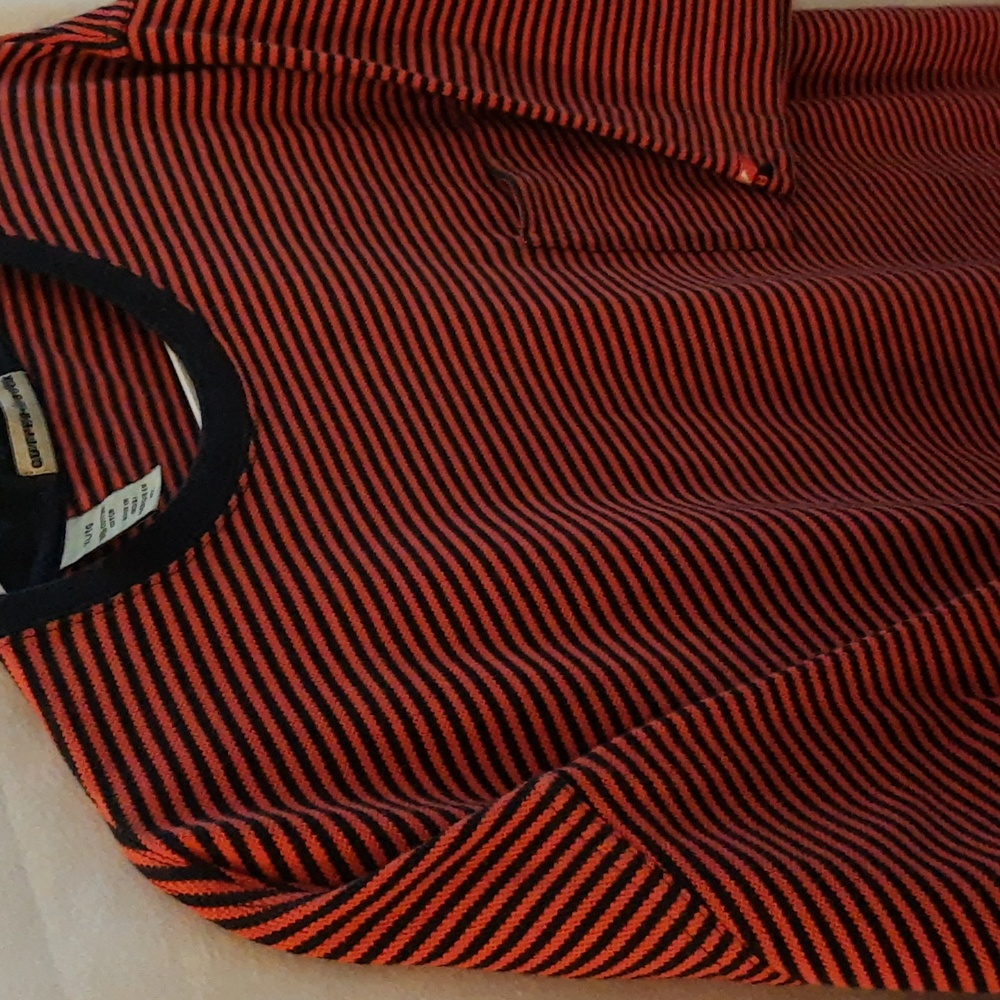 Vintage Men's Cutter & Buck 100% Cotton Pinstripe Pocket Tee PTP22" Mod M/VTG XL - Picture 3 of 14